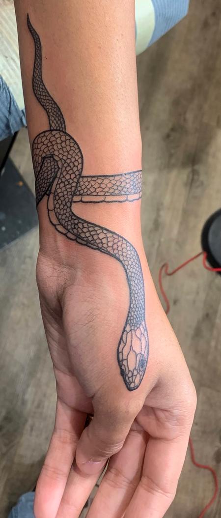 Snake Hand Tattoo 3