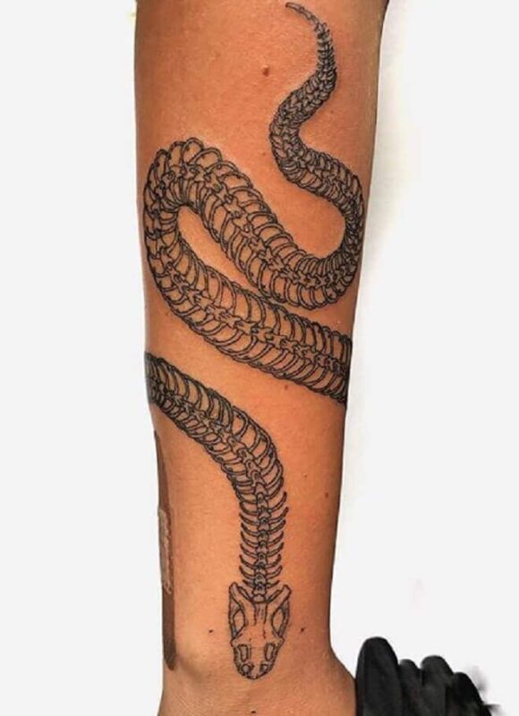 Snake Skeleton Tattoo 1