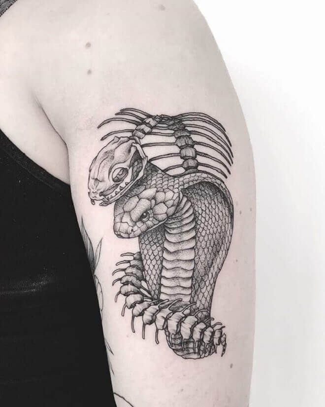 Snake Skeleton Tattoo 2