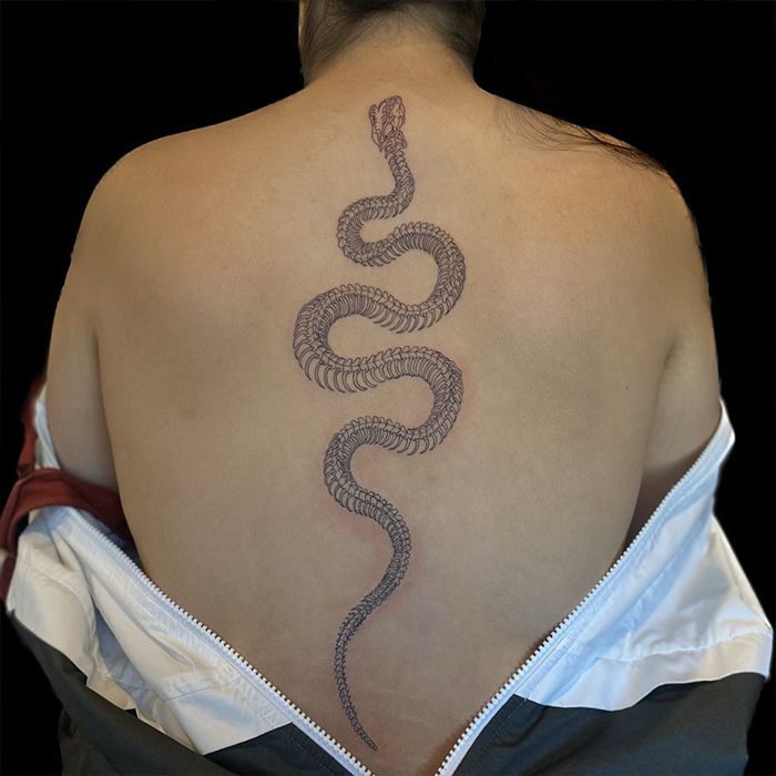 Snake Skeleton Tattoo 3
