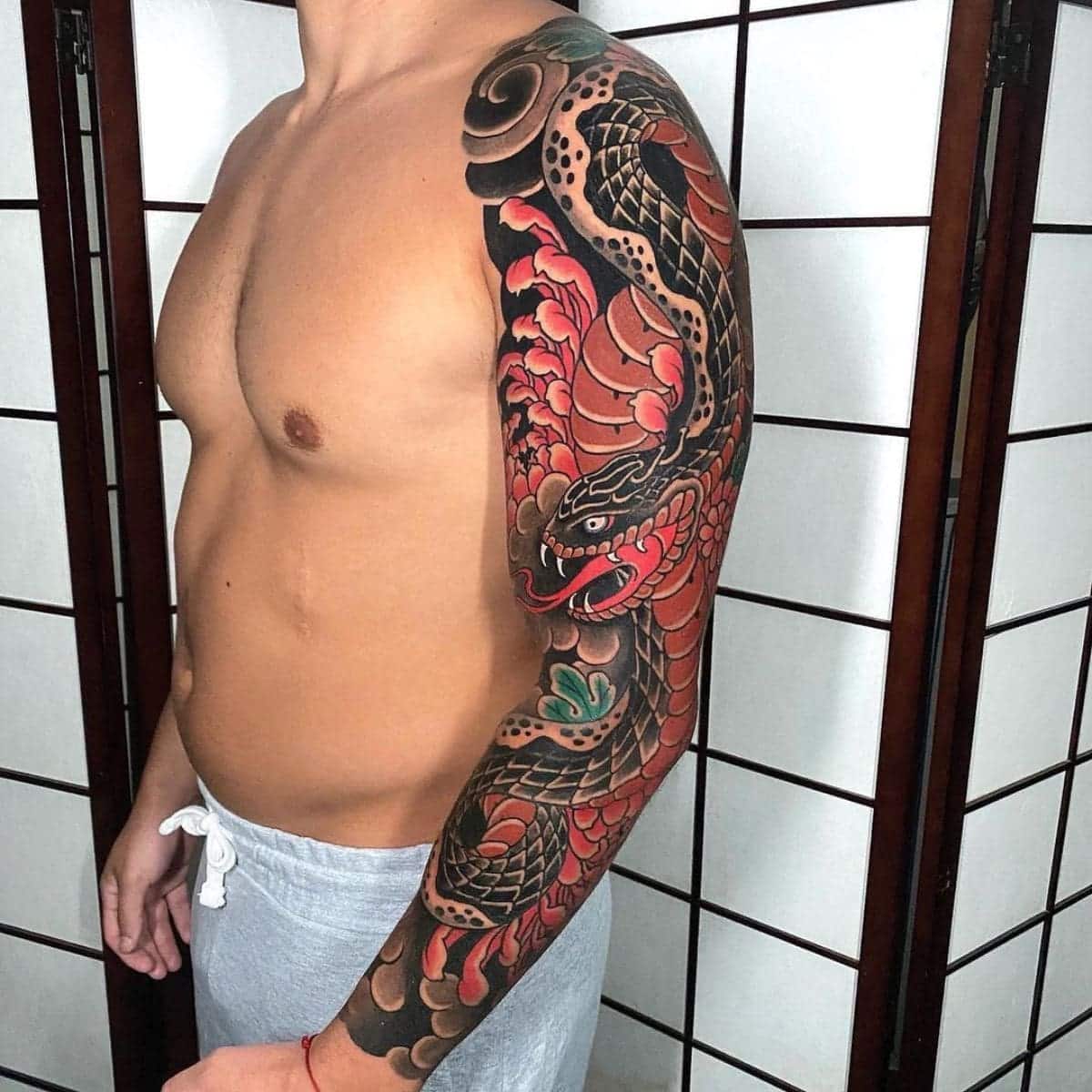 japanese snake tattoo 2