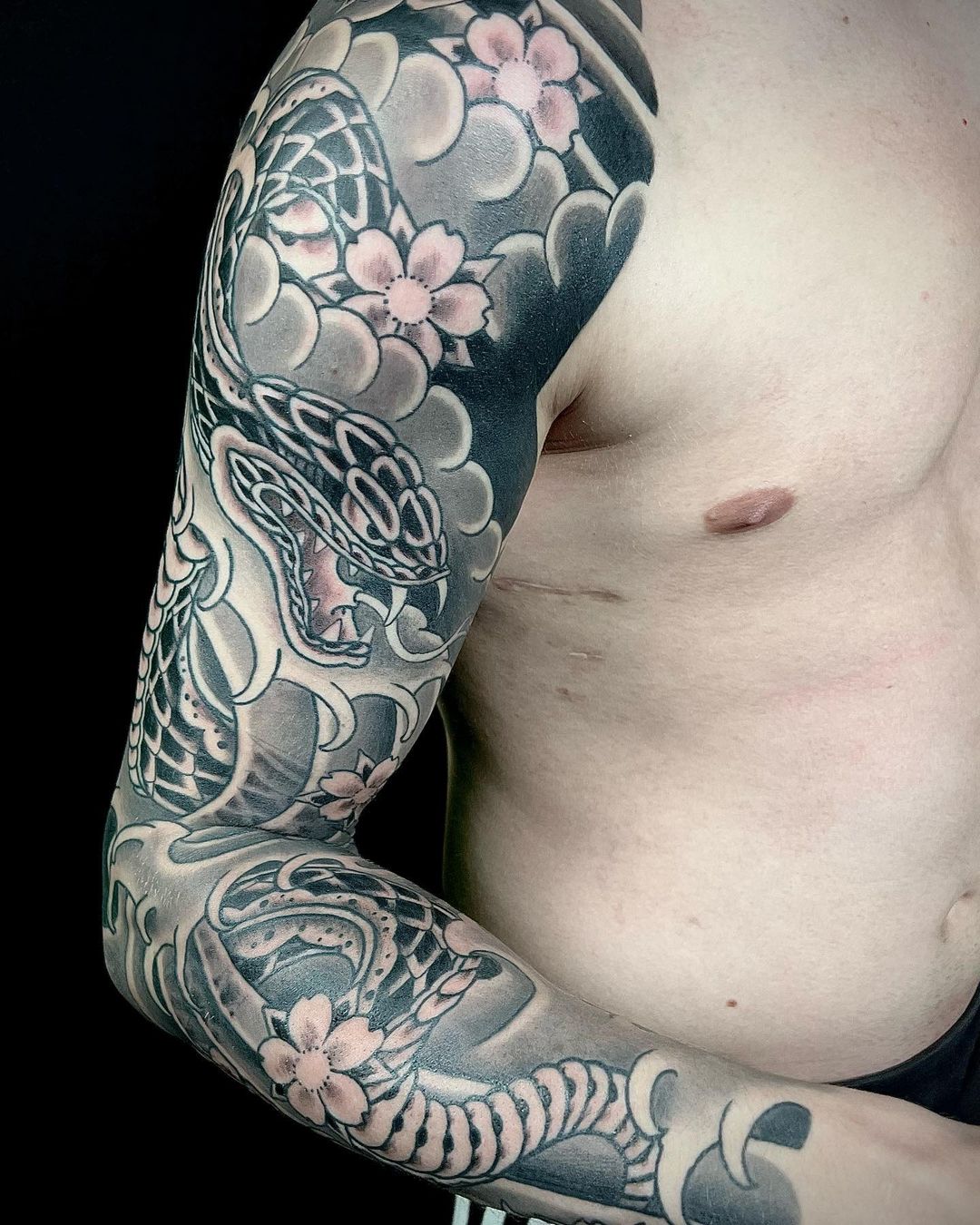 japanese snake tattoo 3