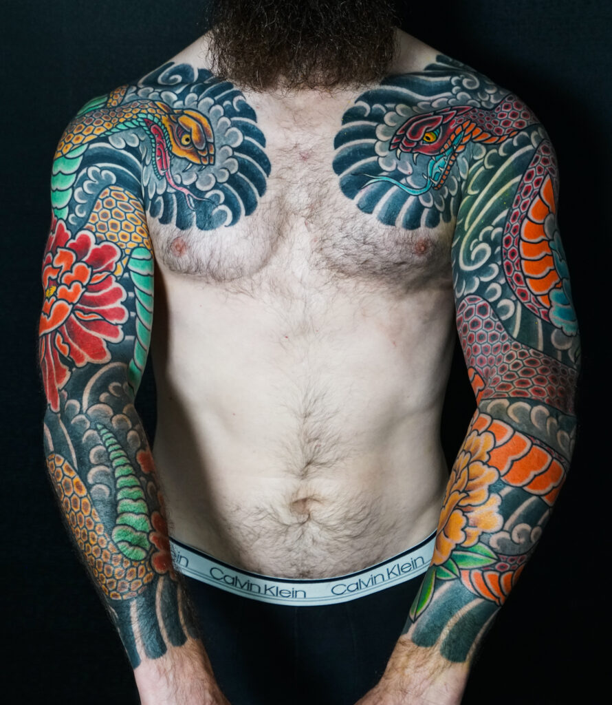 japanese snake tattoo 4