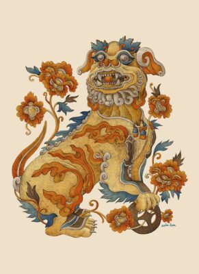 Dragon and Crane Myth  Ancient Indigo  Tattoos by Amanda Appiarius