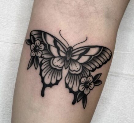 Traditional Butterfly Tattoo 2
