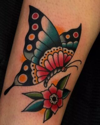 Traditional Butterfly Tattoo thumb