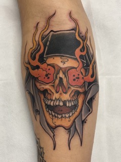 traditional skull tattoo the hangout