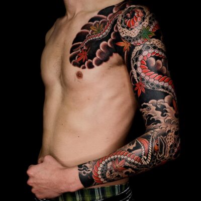 japanese snake tattoo