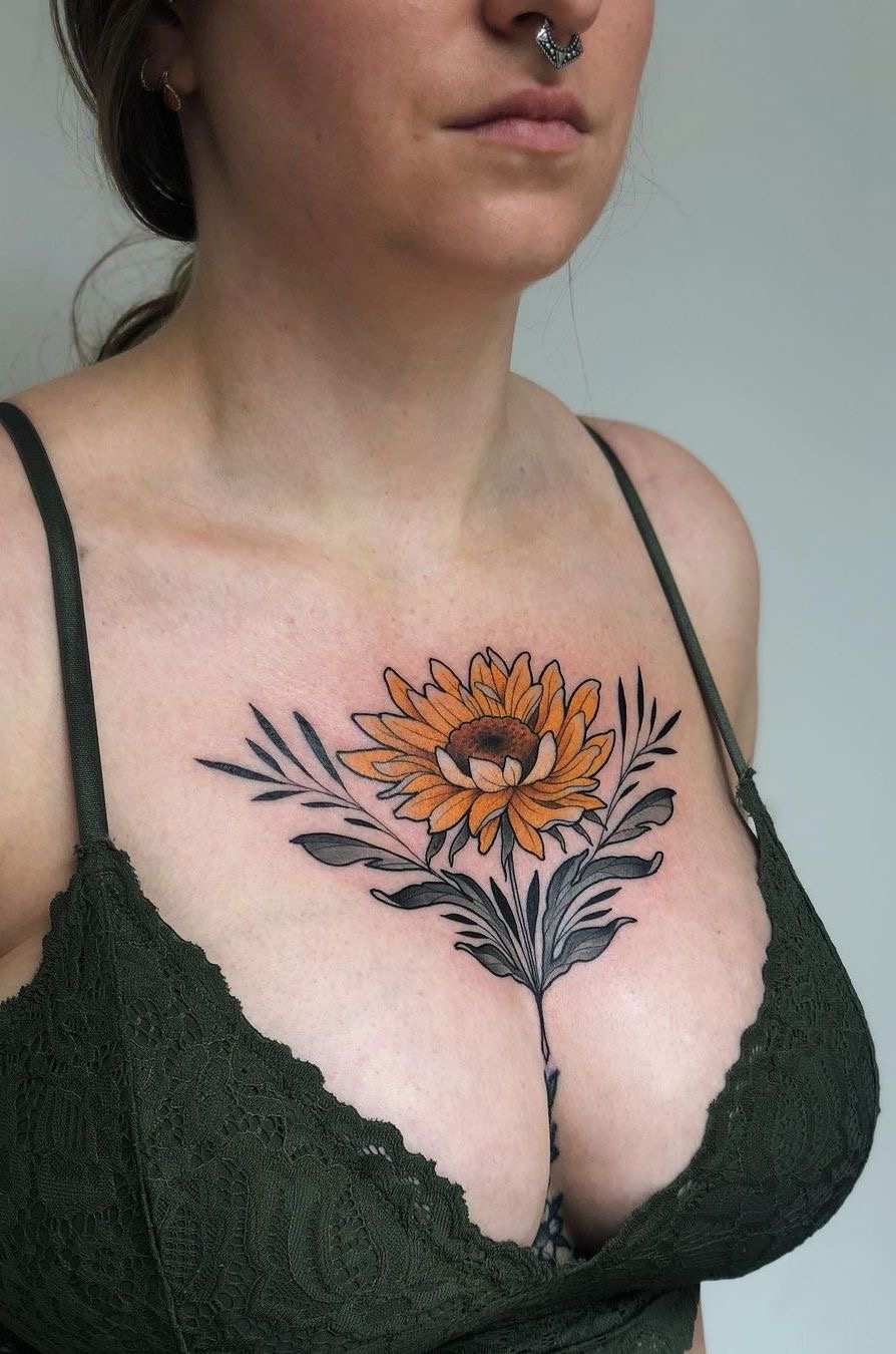 Sunflower Tattoo for men