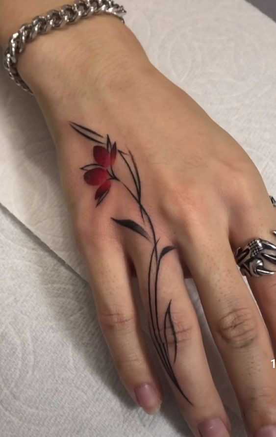 Hand and finger tattoos