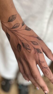 Hand and finger tattoos