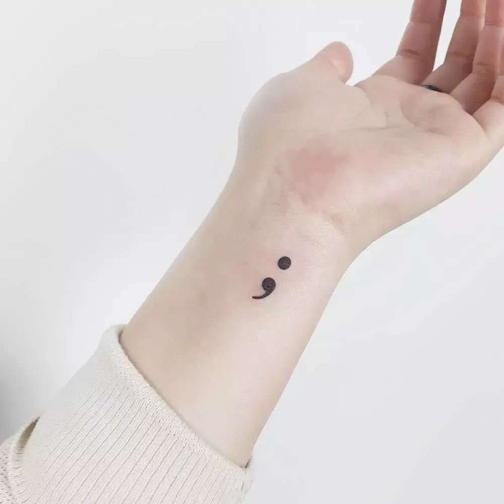 Semicolon tattoo