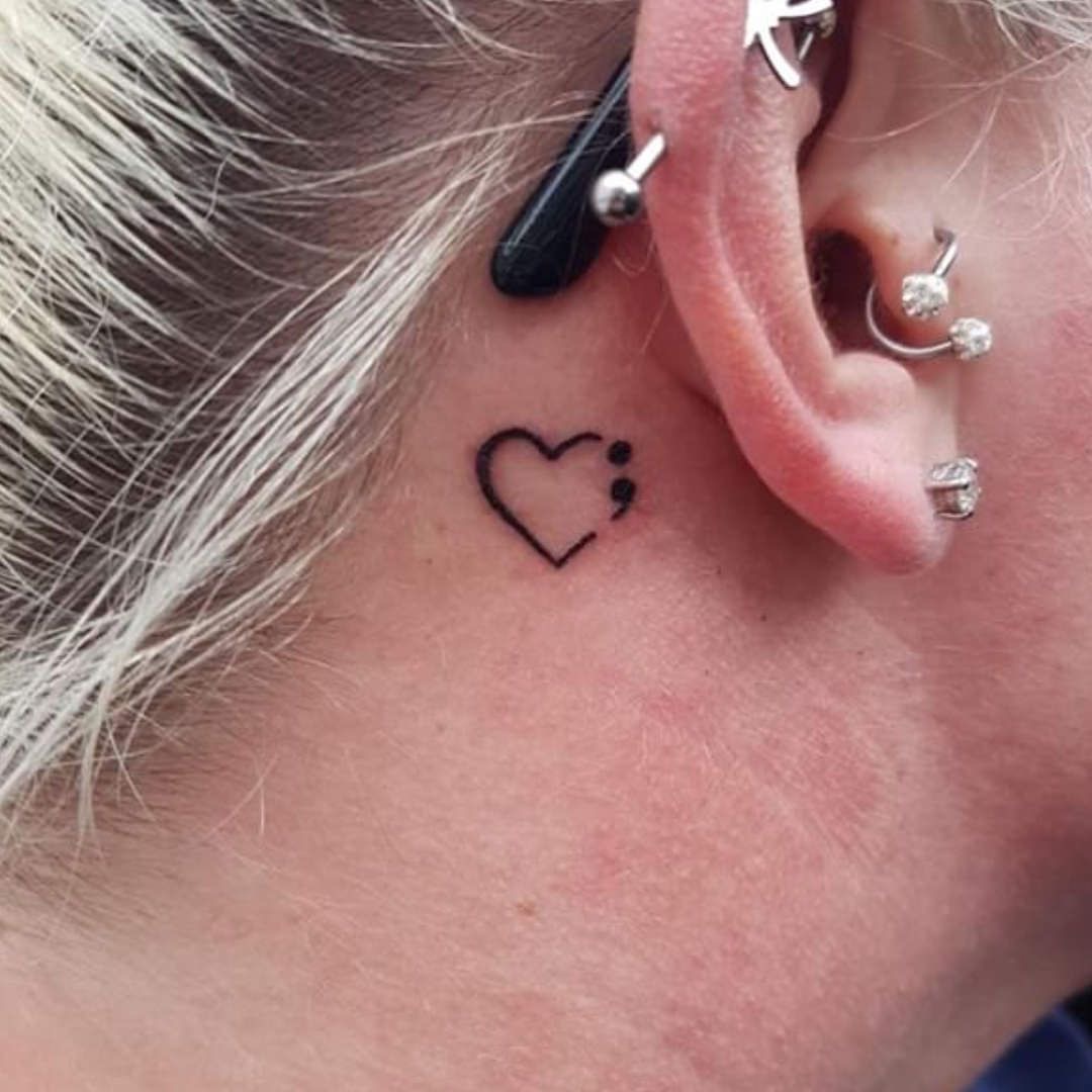 Semicolon tattoo