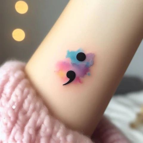 Semicolon tattoo