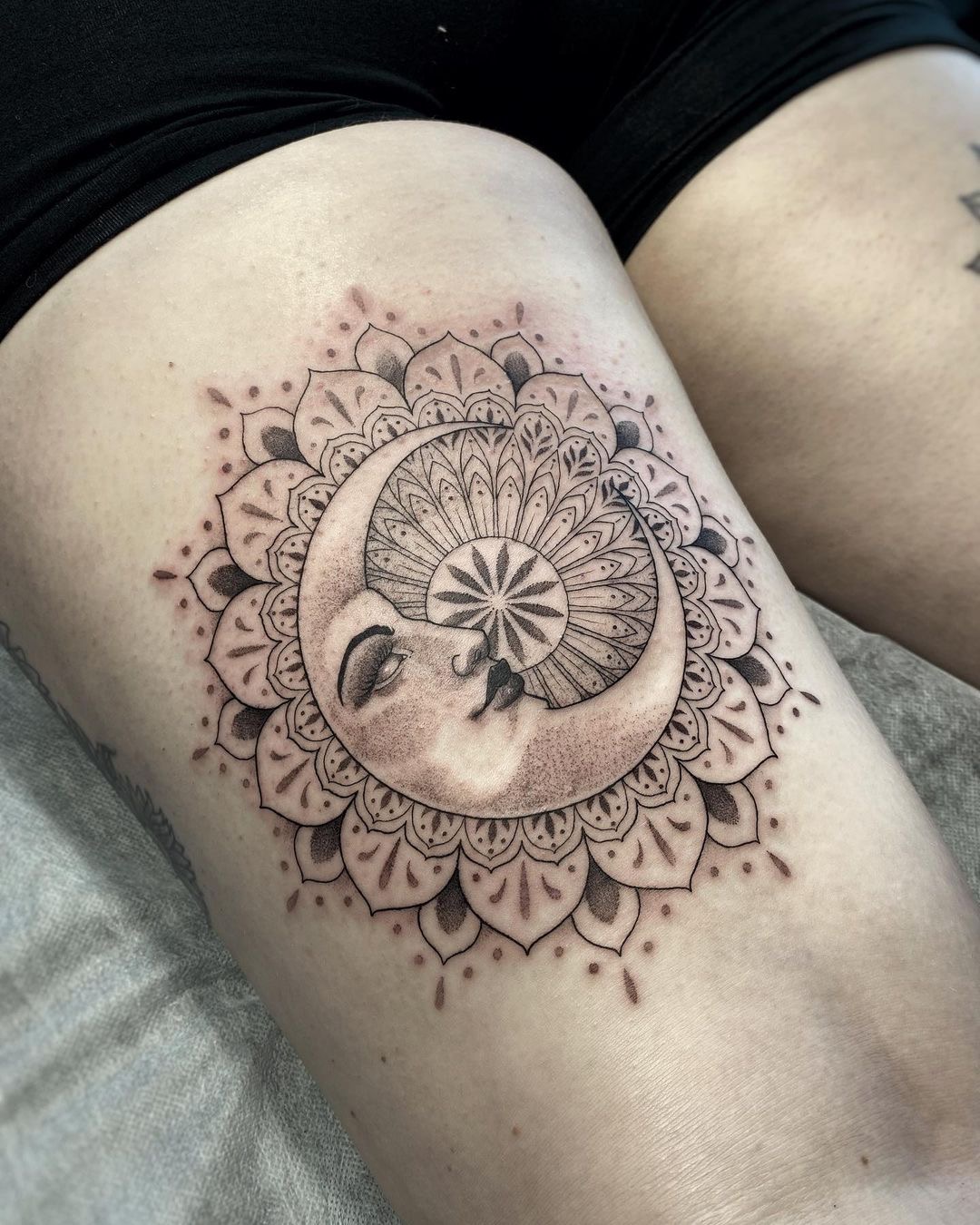 sun and moon tattoo