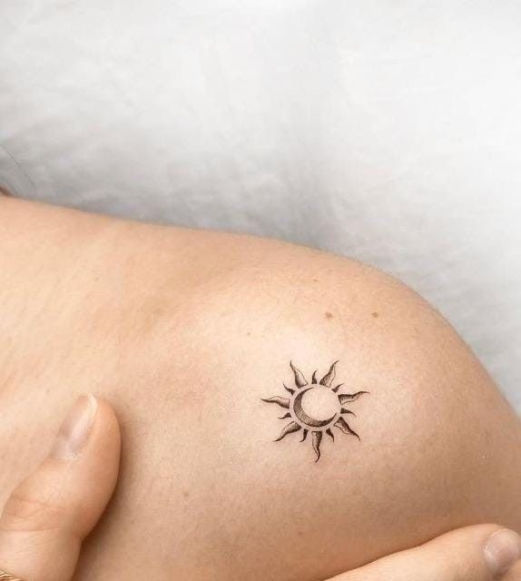 sun and moon tattoo