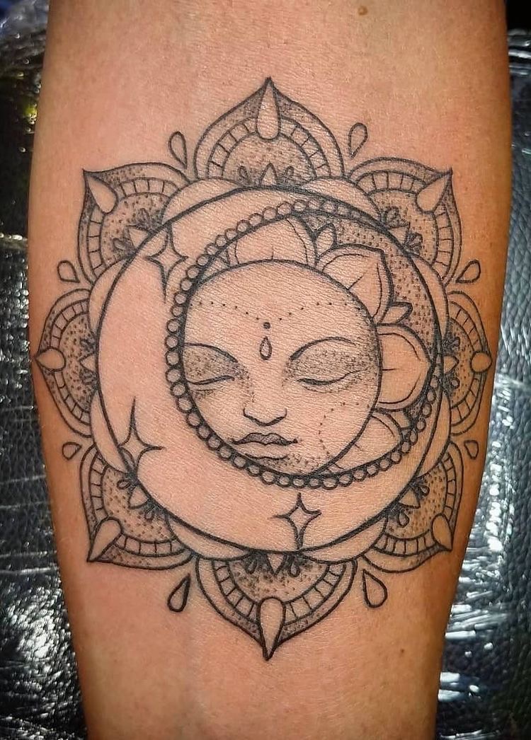 sun and moon tattoo