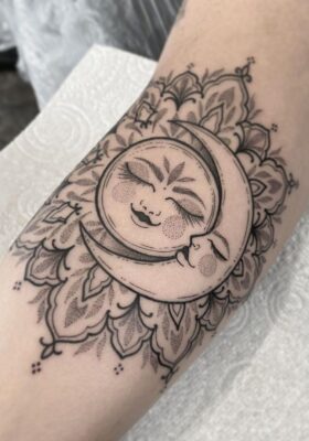 sun and moon tattoo