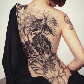 Full back tattoo female