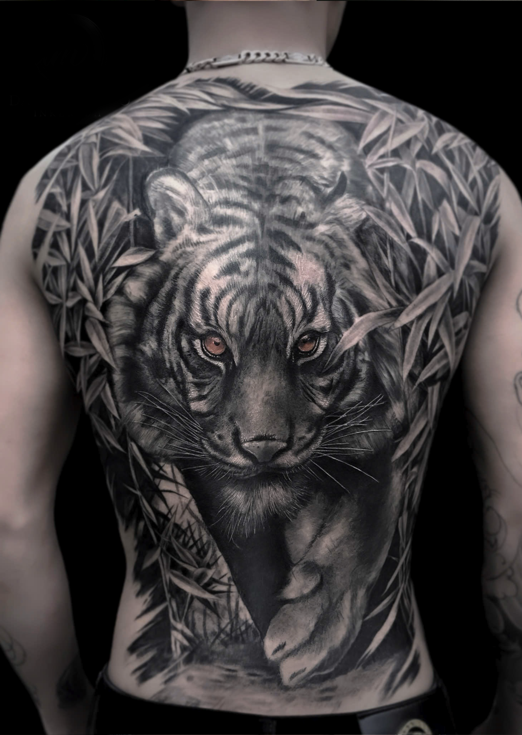 Full back tattoo male