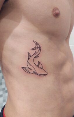 Simple shark tattoo