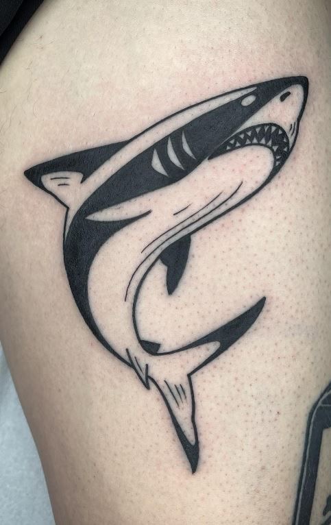 Simple shark tattoo