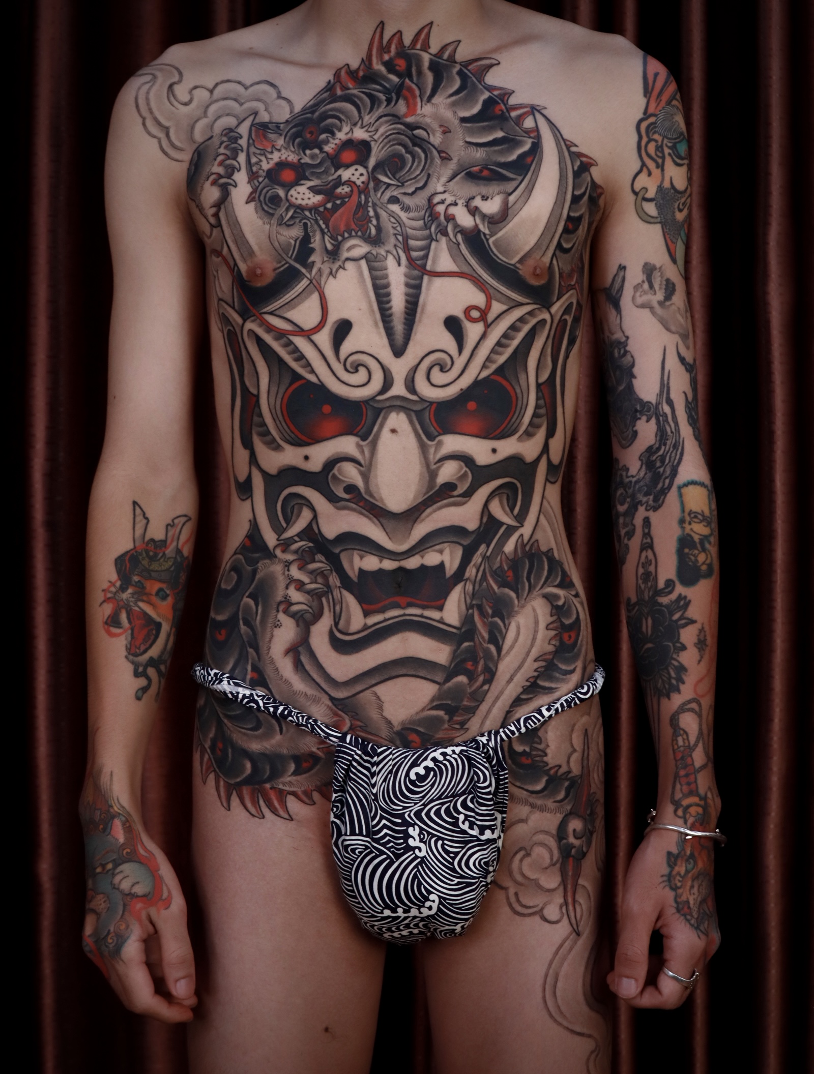 Full back tattoo male