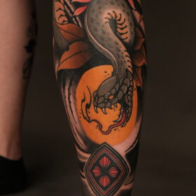 Traditional Snake Tattoo