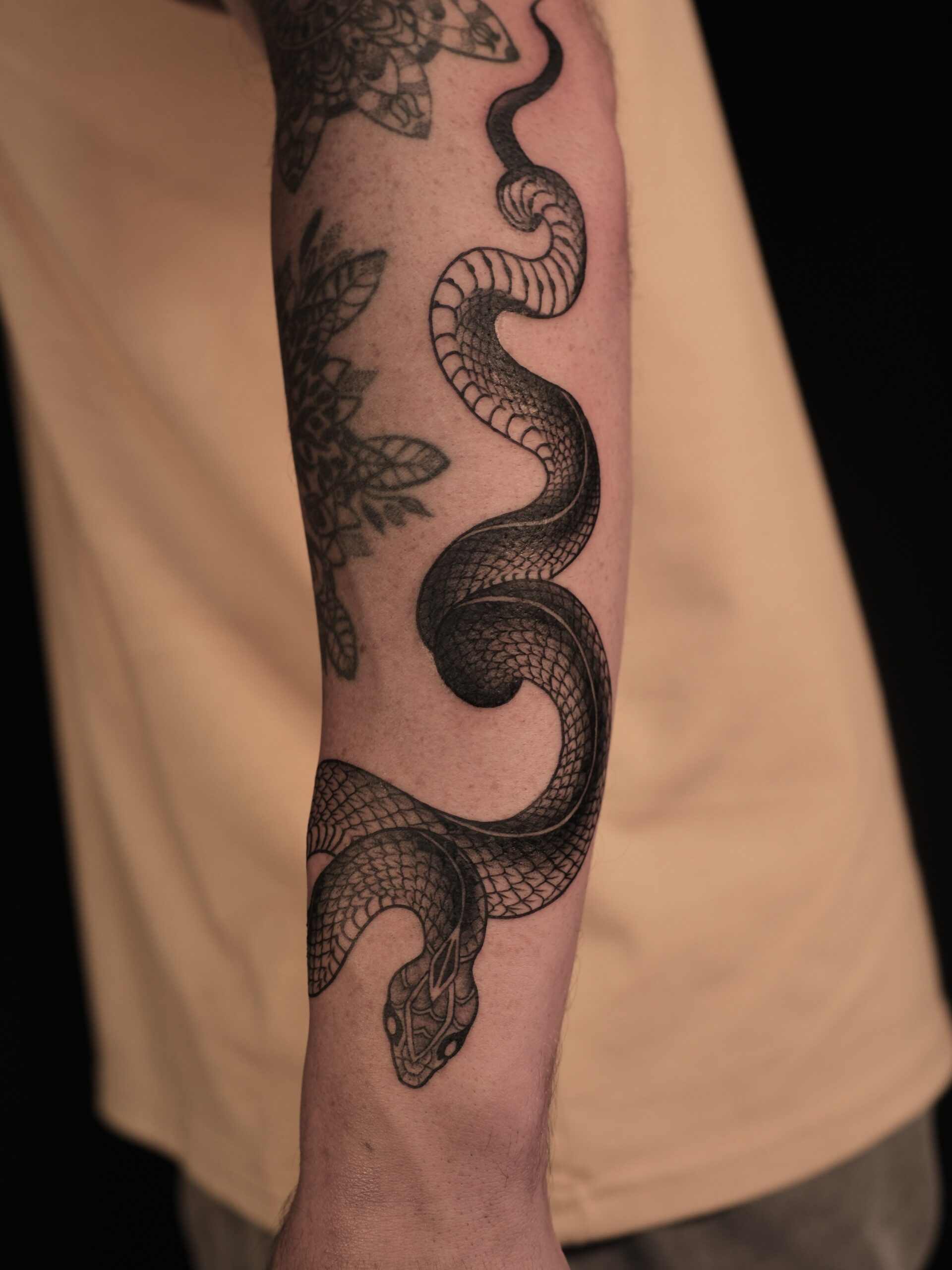 Traditional Snake Tattoo