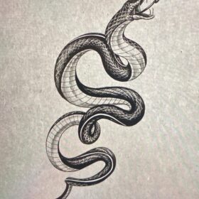 Snake spine tattoo