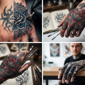 hand tattoo cover up