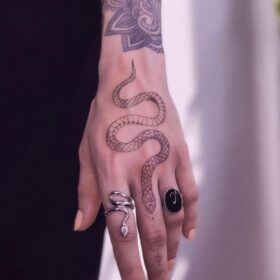 Snake Hand Tattoo 2